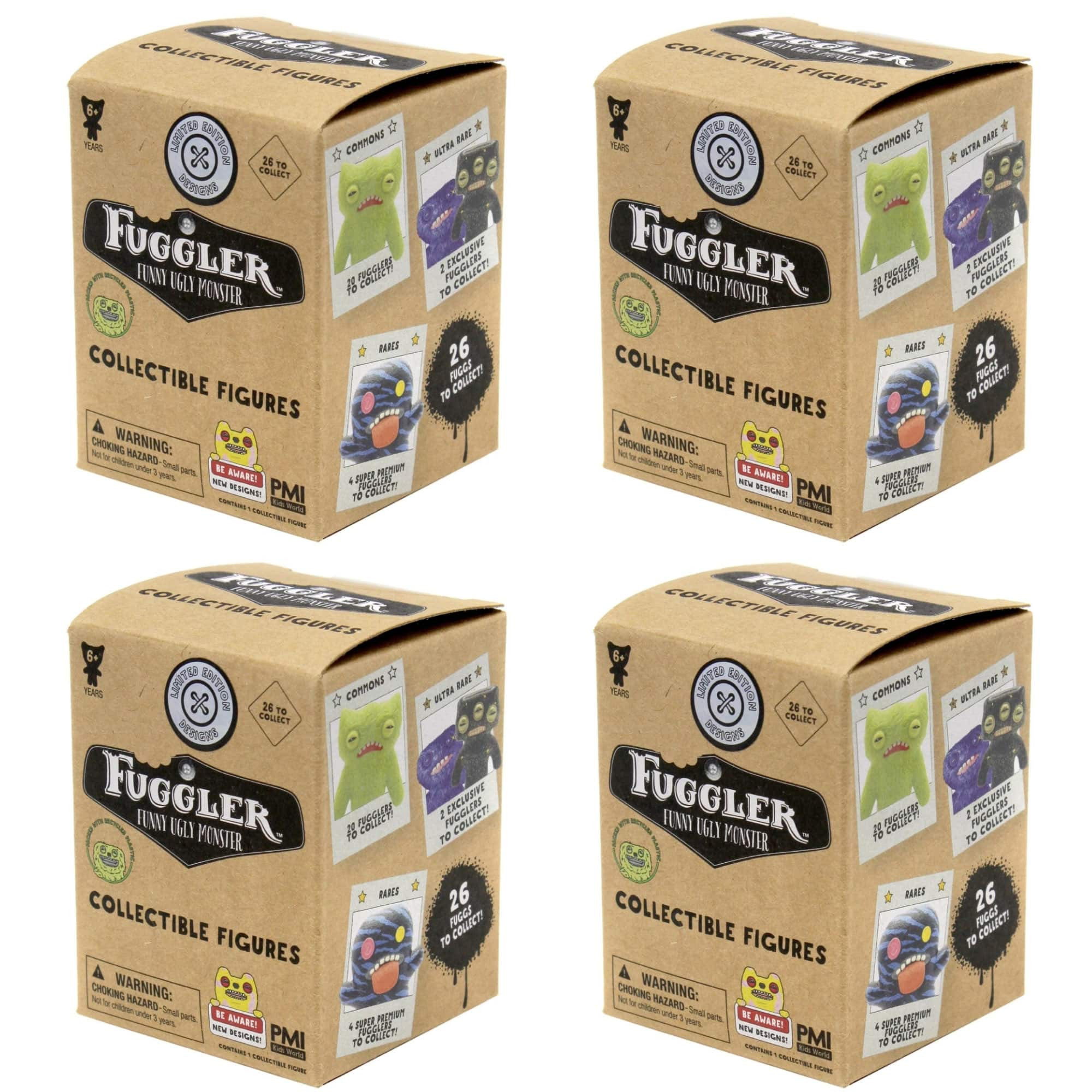 Set of 4 Zuru Fuggler Mystery Collectible Mini Figures Limited Edition Designs - Black | Best Buy U.S.