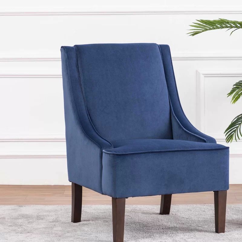 Kennebunk 25.2" Wide Velvet Side Chair | Wayfair Professional