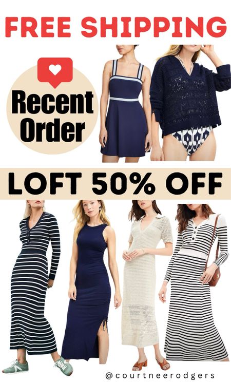 Loft 50% off + FREE SHIPPING (ends today) ❤️ My Recent Order—size small in dresses + sweater + size XS skirt (I already have the matching sweater)

Loft, spring fashion, neutral, closet staples 

#LTKstyletip #LTKfindsunder100 #LTKsalealert