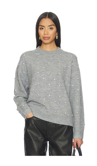 PISTOLA Aura Relaxed Crew Neck Sweater in Grey. - size L | Revolve Clothing (Global)
