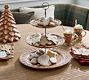 Gingerbread Stoneware Tiered Stand | Pottery Barn CA