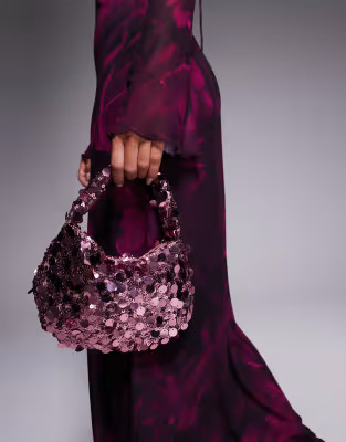 True Decadence sequin shoulder bag in pink | ASOS (Global)
