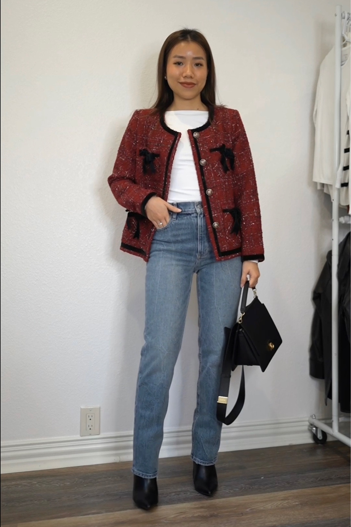 Casual holiday outfits with red tweed coat, Abercrombie straight jeans, white bodysuit, black pointed boots

Holiday outfits Christmas outfits red outfits petite outfits petite blogger

Follow my shop @STYLEWITHTIFFANYD_ on the @shop.LTK app to shop this post and get my exclusive app-only content!

#liketkit #LTKHoliday #LTKGiftGuide #LTKSeasonal
@shop.ltk
https://liketk.it/3Xb1Y

#LTKGiftGuide #LTKSeasonal #LTKHoliday