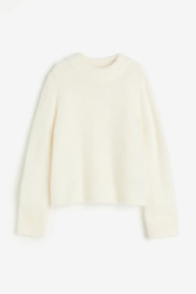 Mohair-blend jumper - Cream - Ladies | H&M GB | H&M (UK, MY, IN, SG, PH, TW, HK)