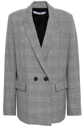 REBECCA MINKOFF
		


		
		



Double-breasted Prince of Wales checked woven blazer | The Outnet (APAC)