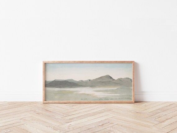 Silver Lake Printable Art Mountain Painting Town Landscape | Etsy | Etsy (US)