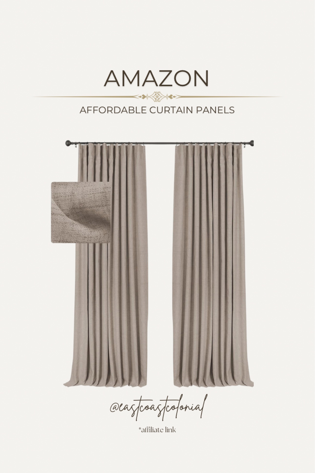 These affordable blackout curtain panels set are a best seller! I love these neutral fabric choices. These are a great budget-friendly option for window treatments. 

#LTKFindsUnder50 #LTKHome #LTKSaleAlert