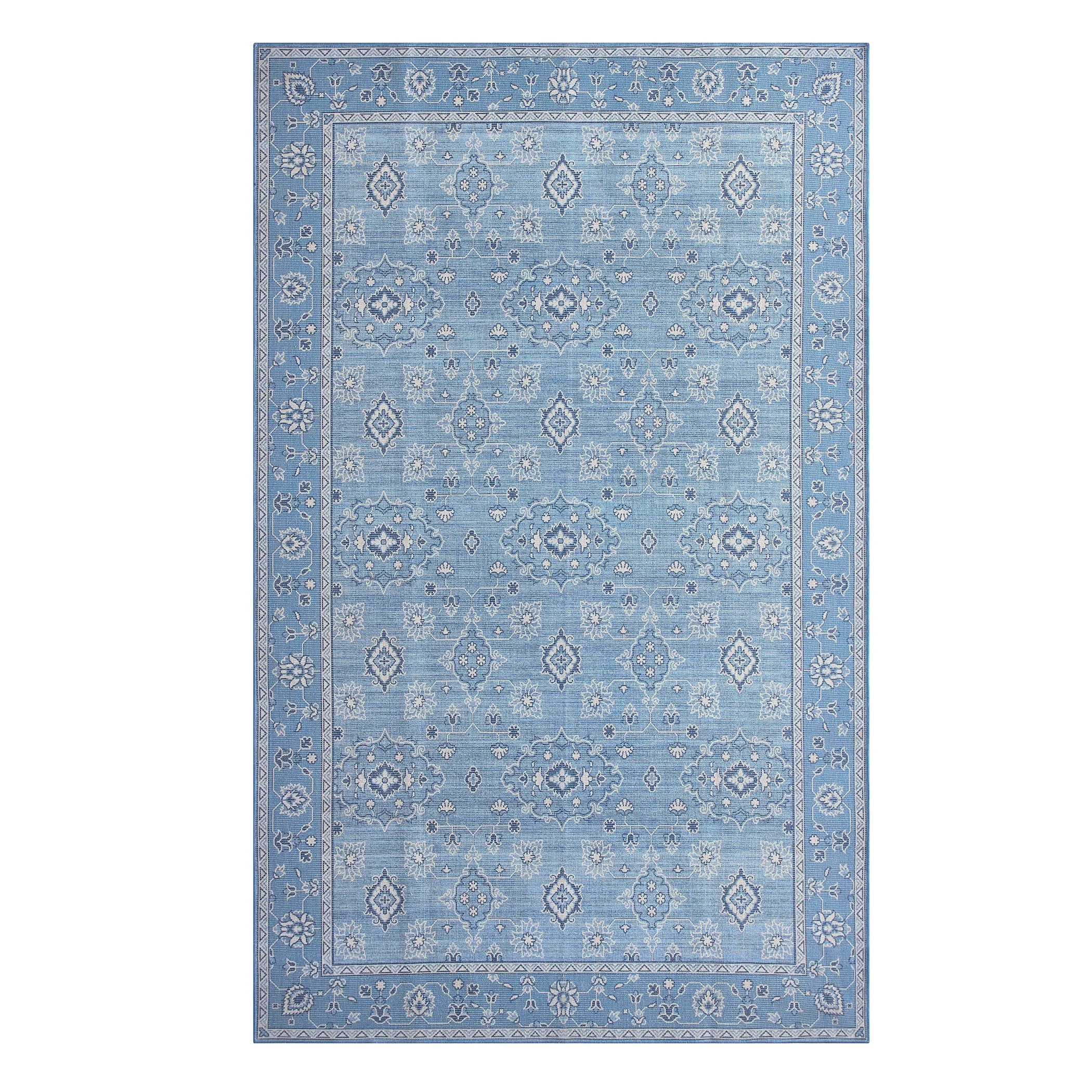 Better Homes & Gardens Blue Lillian Dainty Persian Area Rug, 5'x8' | Walmart (US)