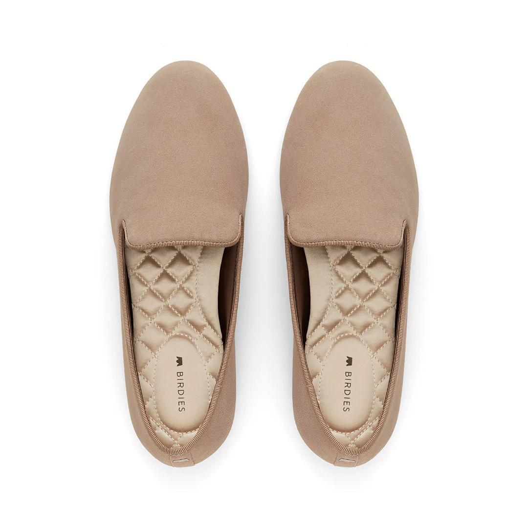 Birdies The Starling - Latte Brown Flats, Suede | BIRDIES