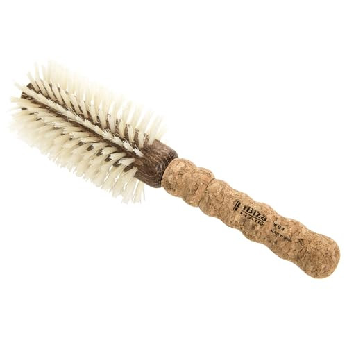 Ibiza Hair Professional Round Boar Hair Brush (B4, 65mm), Blonde Bristles with a Cork Handle, For Color Treated & Fine Hair, Crown of the Head Volume, Add Texture & Shine for Medium to Long Hair | Amazon (US)