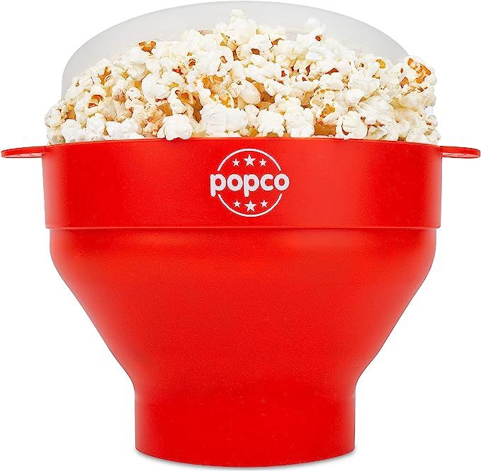 The Original Popco Silicone Microwave Popcorn Popper with Handles | Popcorn Maker | Collapsible P... | Amazon (US)