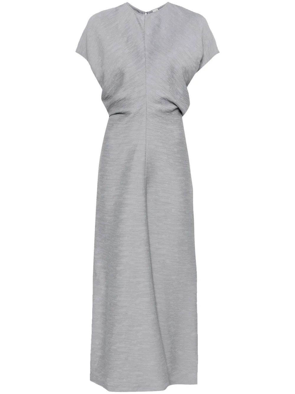 TOTEME slouch-waist crinkled maxi dress - Blue | Farfetch Global