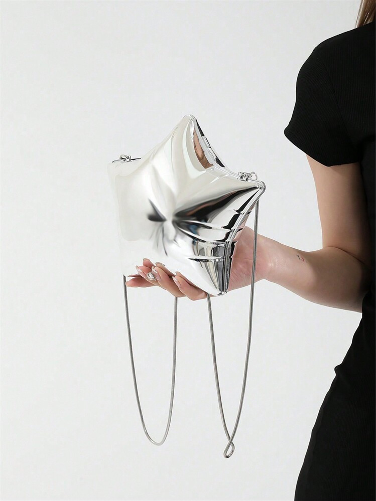 Dedoo 1pc New Personality Fashionable Star Shaped Shoulder Bag With Chain, Expanding Star Shape B... | SHEIN