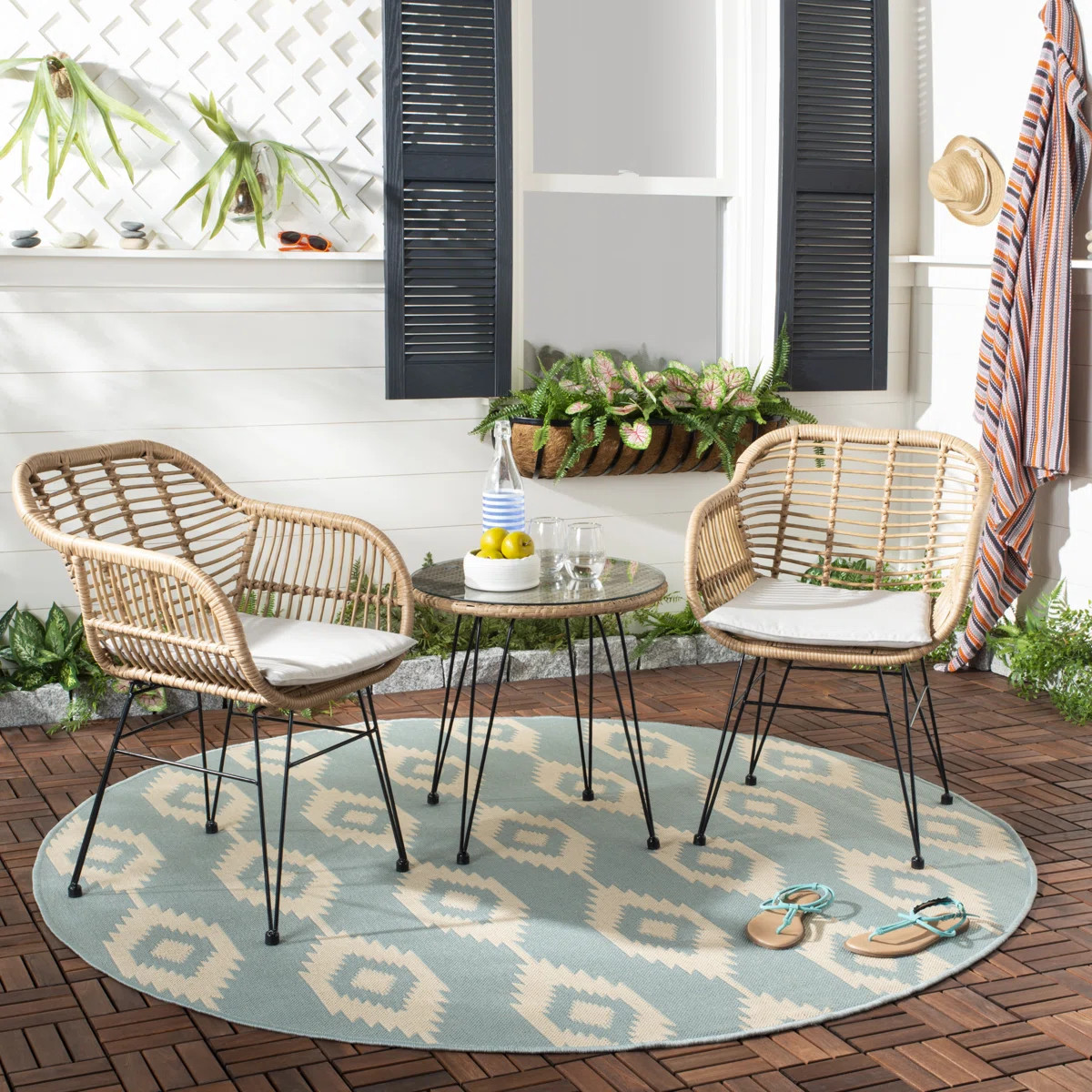 Fuze 3 Piece Rattan Seating Group with Cushions | Wayfair North America
