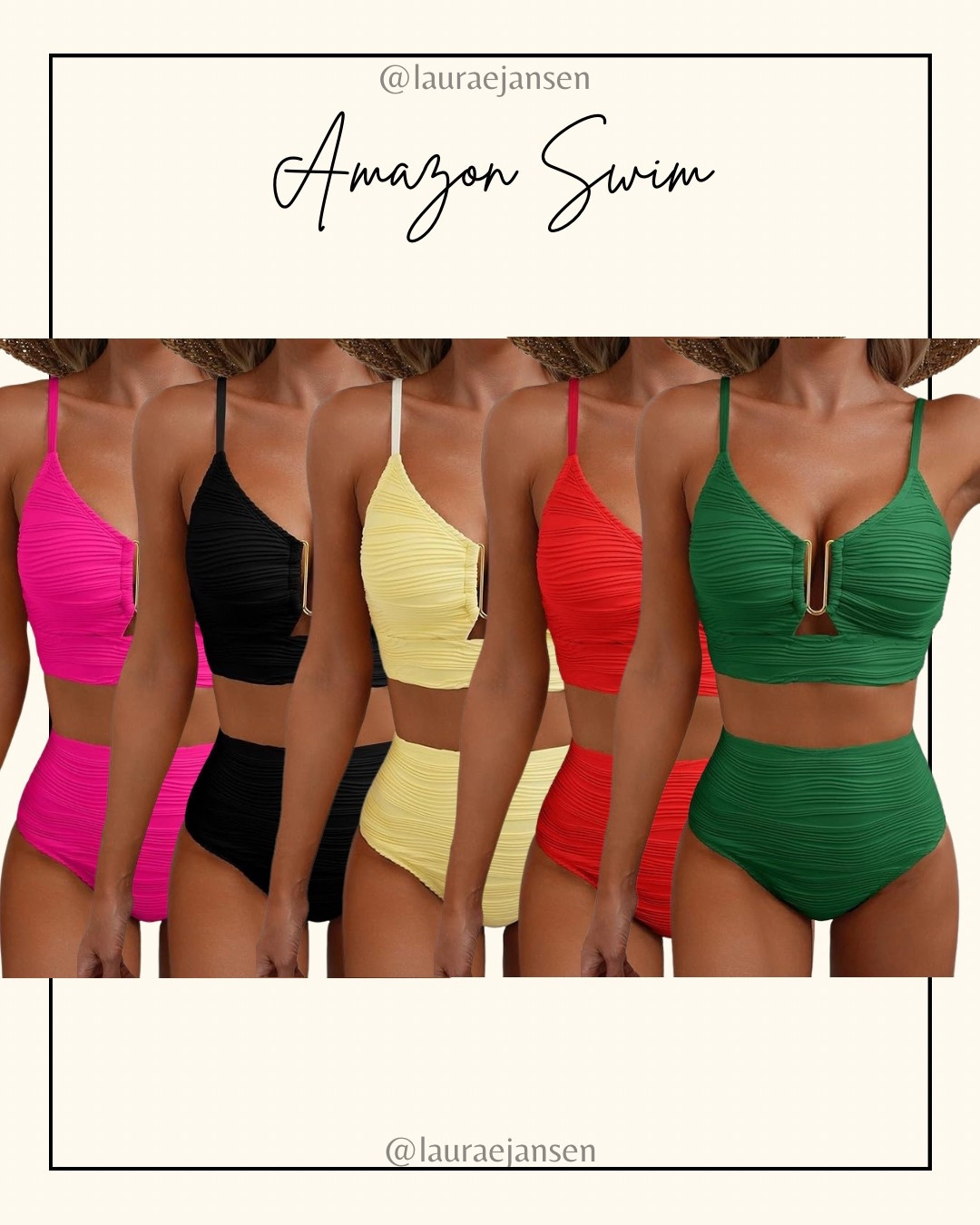 Amazon two piece swimsuit bikini - full coverage, high waist 

#LTKTravel #LTKSeasonal #LTKSwim