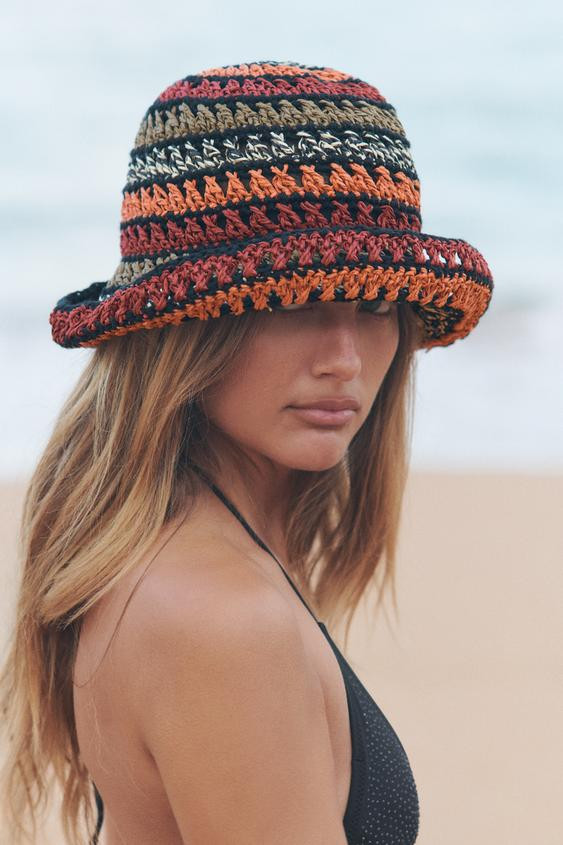 MIXED BRAIDED BUCKET HAT | Zara US