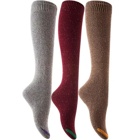 Lovely Annie Women s 3 Pairs Pack Knee-High High Crew Cotton Boot Socks Size(Random) | Walmart (US)