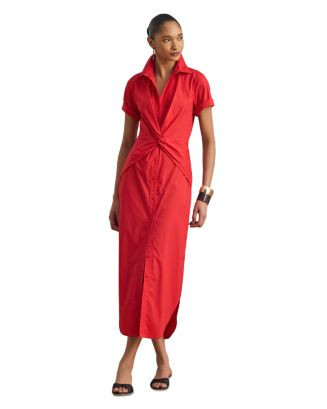 Twist Front Cotton Blend Shirtdress | Bloomingdale's (AU)