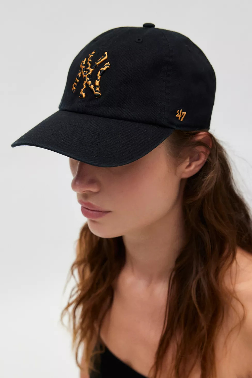'47 Brand MLB New York Yankees Leopard Logo Baseball Hat | Urban Outfitters (US and RoW)