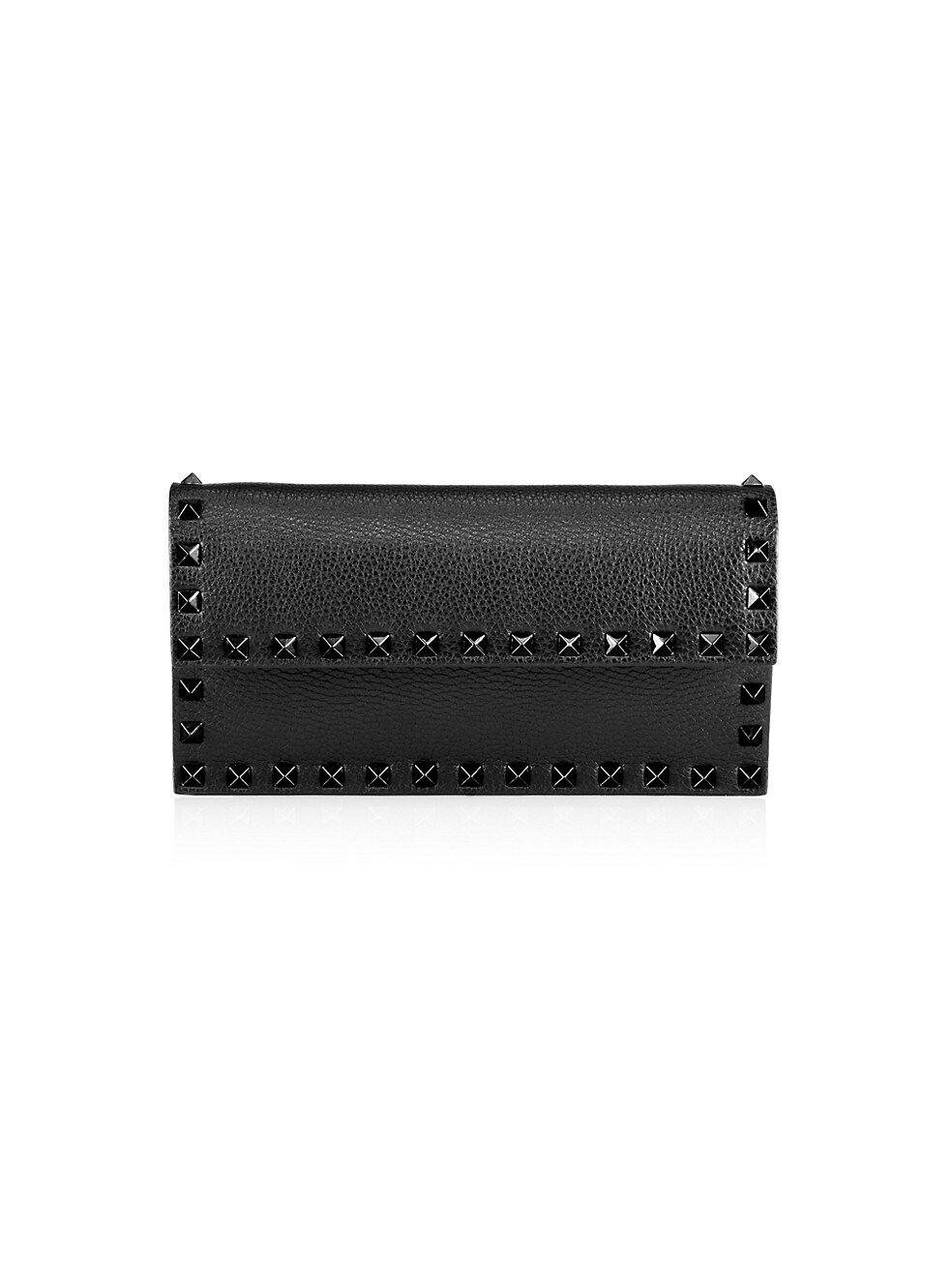 Valentino Garavani Rockstud Leather Wallet-On-Chain | Saks Fifth Avenue