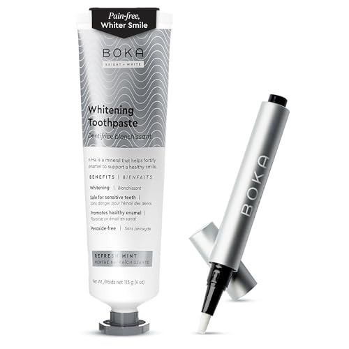 Boka Fluoride Free Toothpaste - Nano Hydroxyapatite, Refresh Mint 4oz and Express Glow Teeth Whitening Pen | Amazon (US)