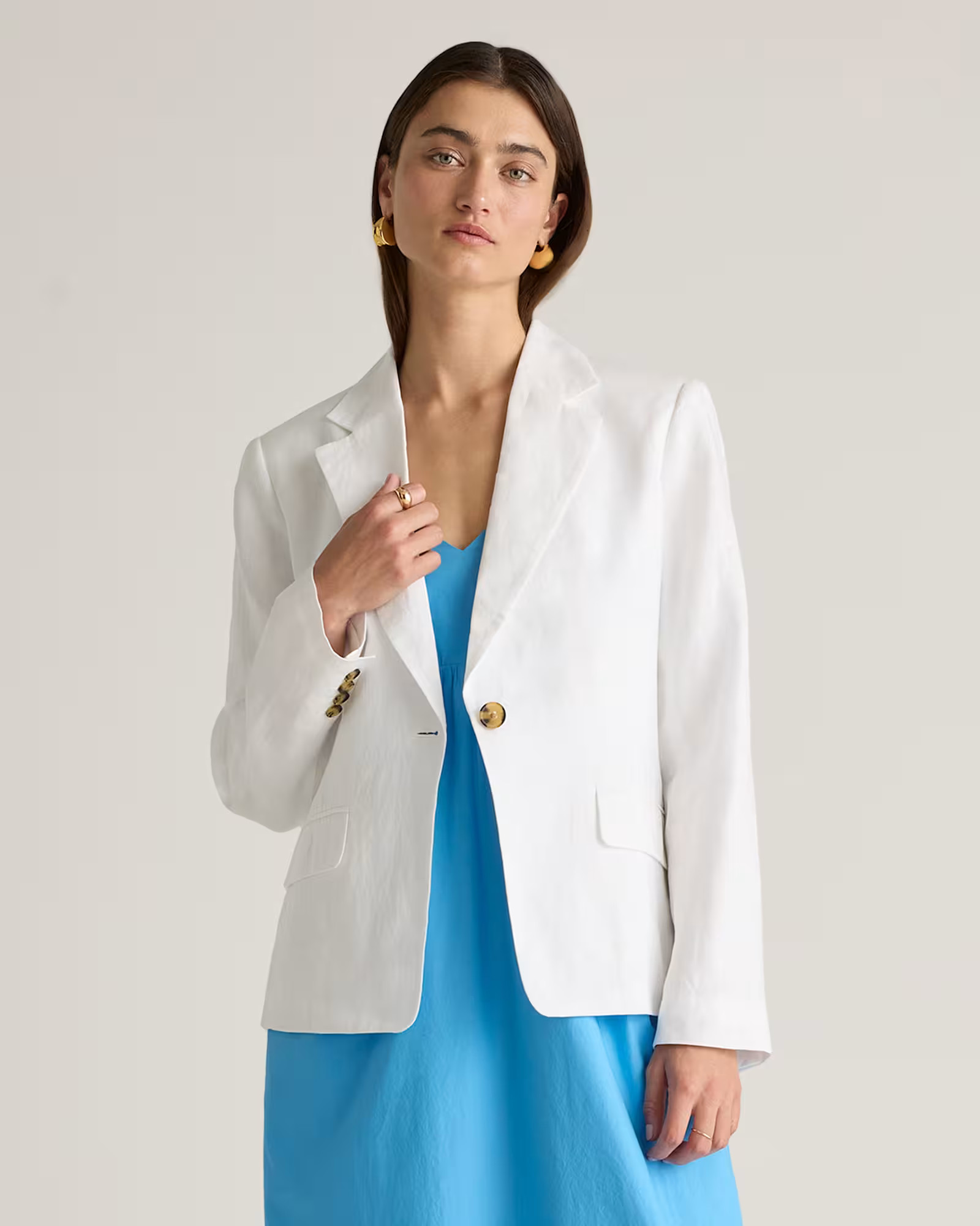 100% European Linen Structured Blazer | Quince