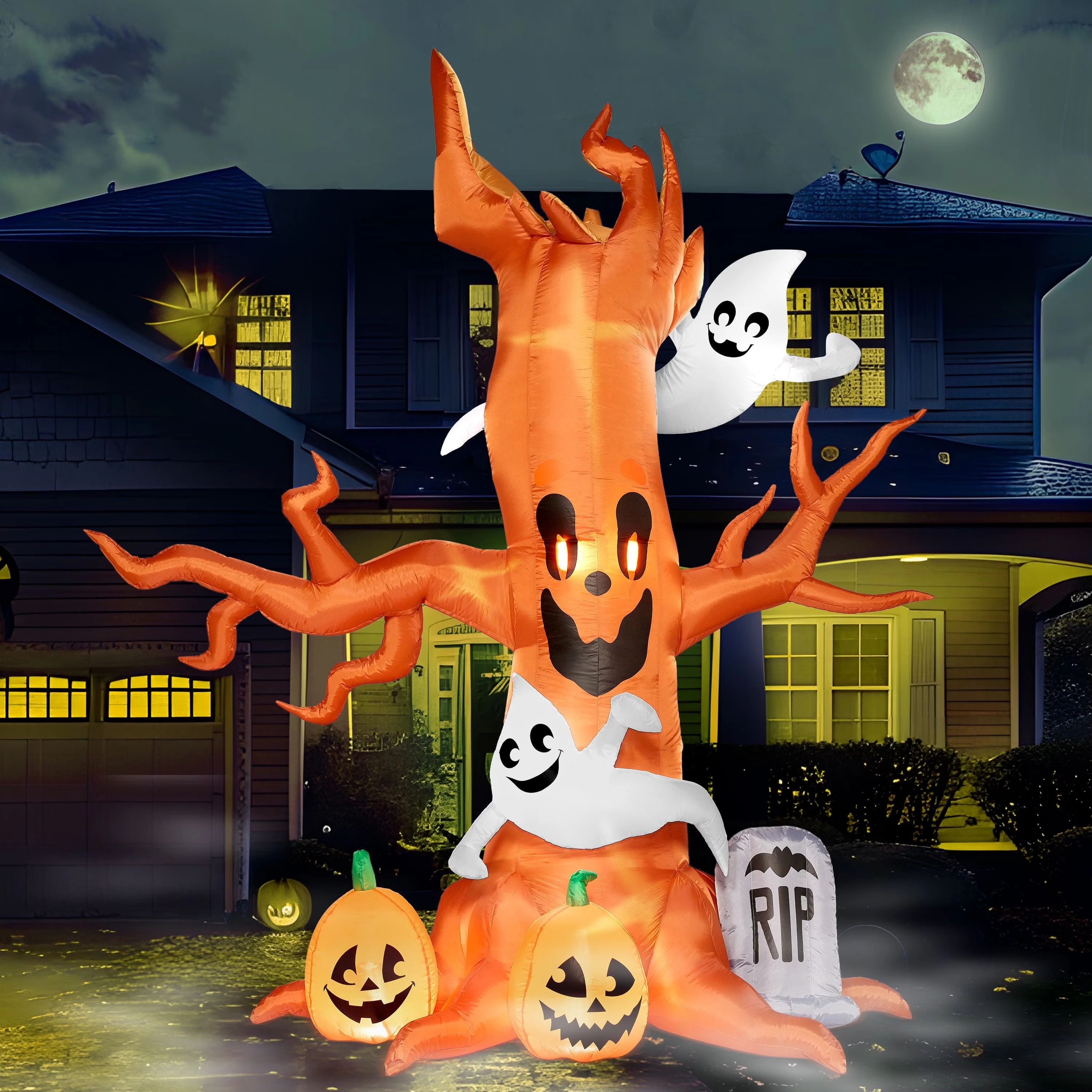 Joyfy 8ft Halloween Inflatable Scary Tree with Ghost one_size | 30048PM | Lowe's