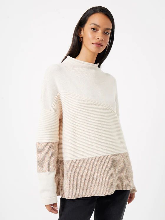 Lotty Color Block Knit Patch Sweater | French Connection (US)