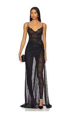 NBD Veronica Jumpsuit Gown in Black from Revolve.com | Revolve Clothing (Global)