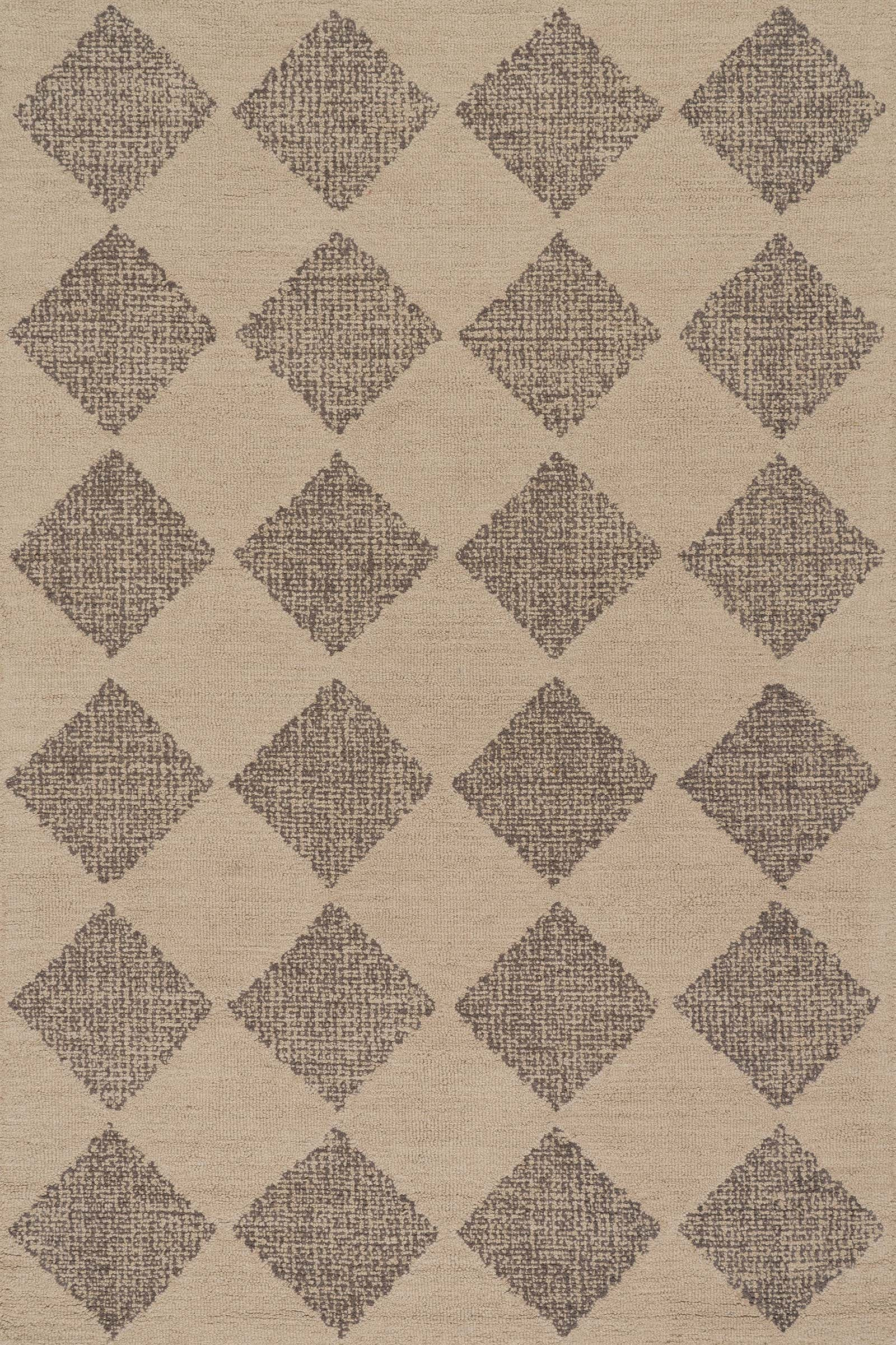 Tova Tufted Diamond Rug | Sand | Rugs USA