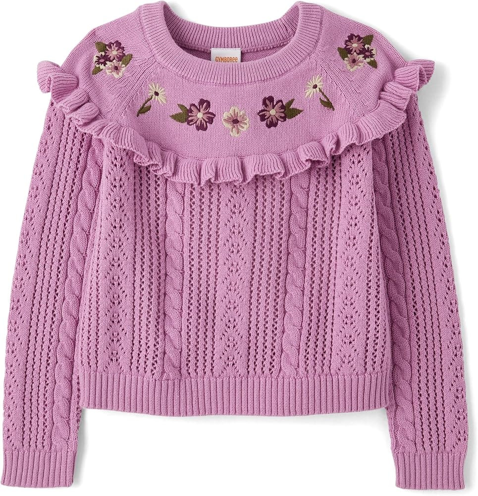 Gymboree Girls and Toddler Long Sleeve Cable Knit Sweaters | Amazon (US)
