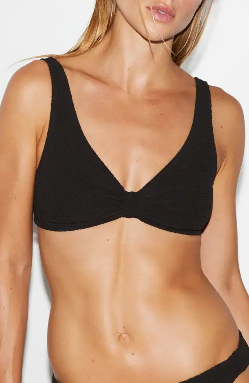 & Other Stories Triangle Bikini Top in Black Dark at Nordstrom, Size 10 | Nordstrom