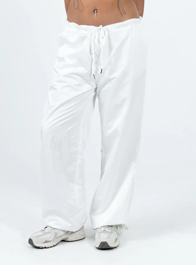 Harran Parachute Pants White | Princess Polly US