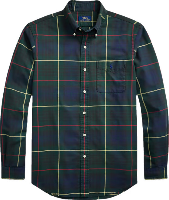 Men's Classic-Fit Plaid Oxford Shirt | Macy's