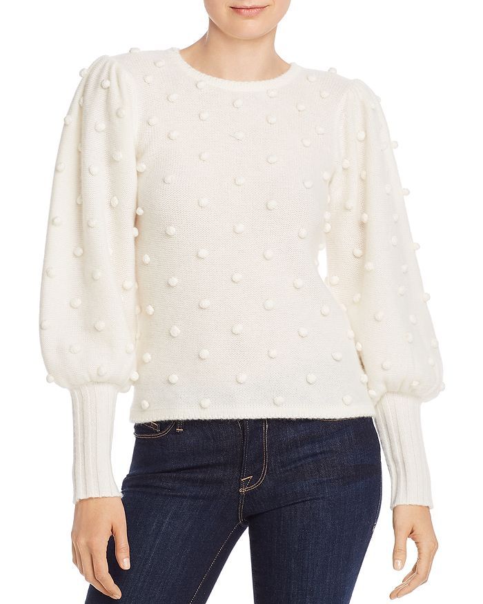AQUA Puff-Sleeve Popcorn Cashmere Sweater - 100% Exclusive  Women -  Sweaters -  Cashmere - Bloom... | Bloomingdale's (US)