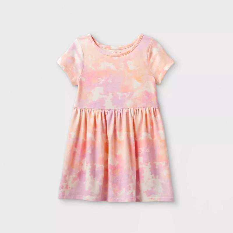 Toddler Girls' Printed Knit Short Sleeve Dress - Cat & Jack™ | Target