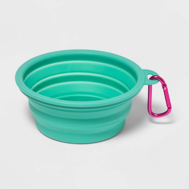 Collapsible Dog Bowl with Carabiner - Blue - Sun Squad™ | Target