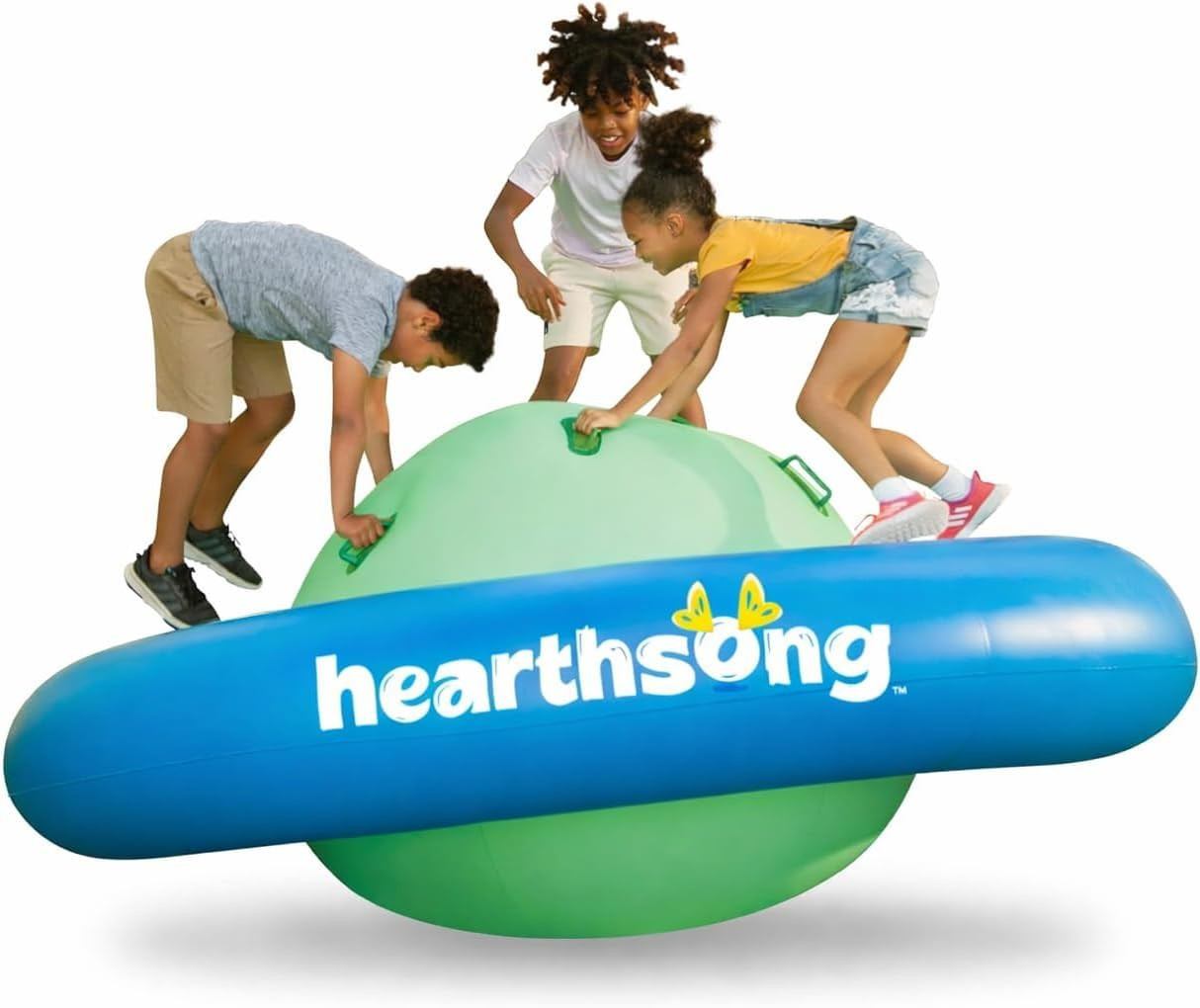 Hearthsong 8-Foot Inflatable Dome Rocker with 6 Handles - Children's Fun Play Equipment Blow Up G... | Amazon (US)