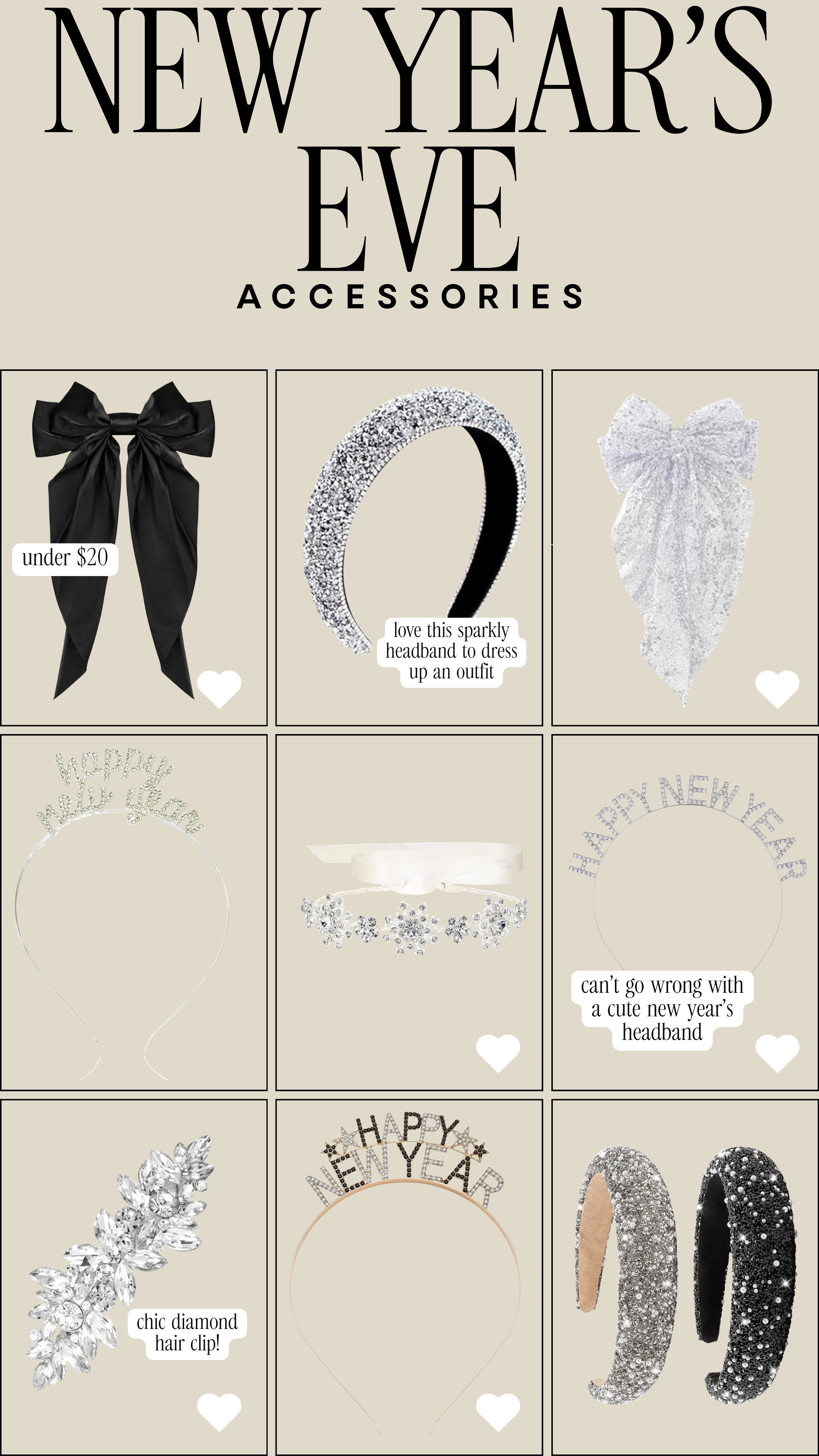 Last minute New Years Eve accessories! Perfect to dress up any NYE outfit

Amazon finds, amazon fashion, amazon NYE, nye outfit ideas 

 #LTKHoliday #LTKFindsUnder50 #LTKFindsUnder100