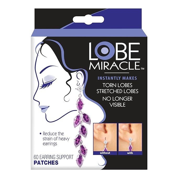 Lobe Miracle- Clear Earring Support Patches - Earring Backs For Droopy Ears - Ear Care Products f... | Amazon (US)