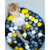Ball Pit -80x40cm-160 Balls - Grey Baby | Etsy (US)