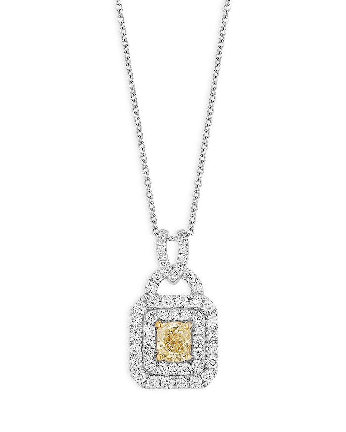 White & Yellow Diamond Pendant Necklace in 14K White & Yellow Gold, 1.0 ct. t.w. - 100% Exclusive | Bloomingdale's (US)