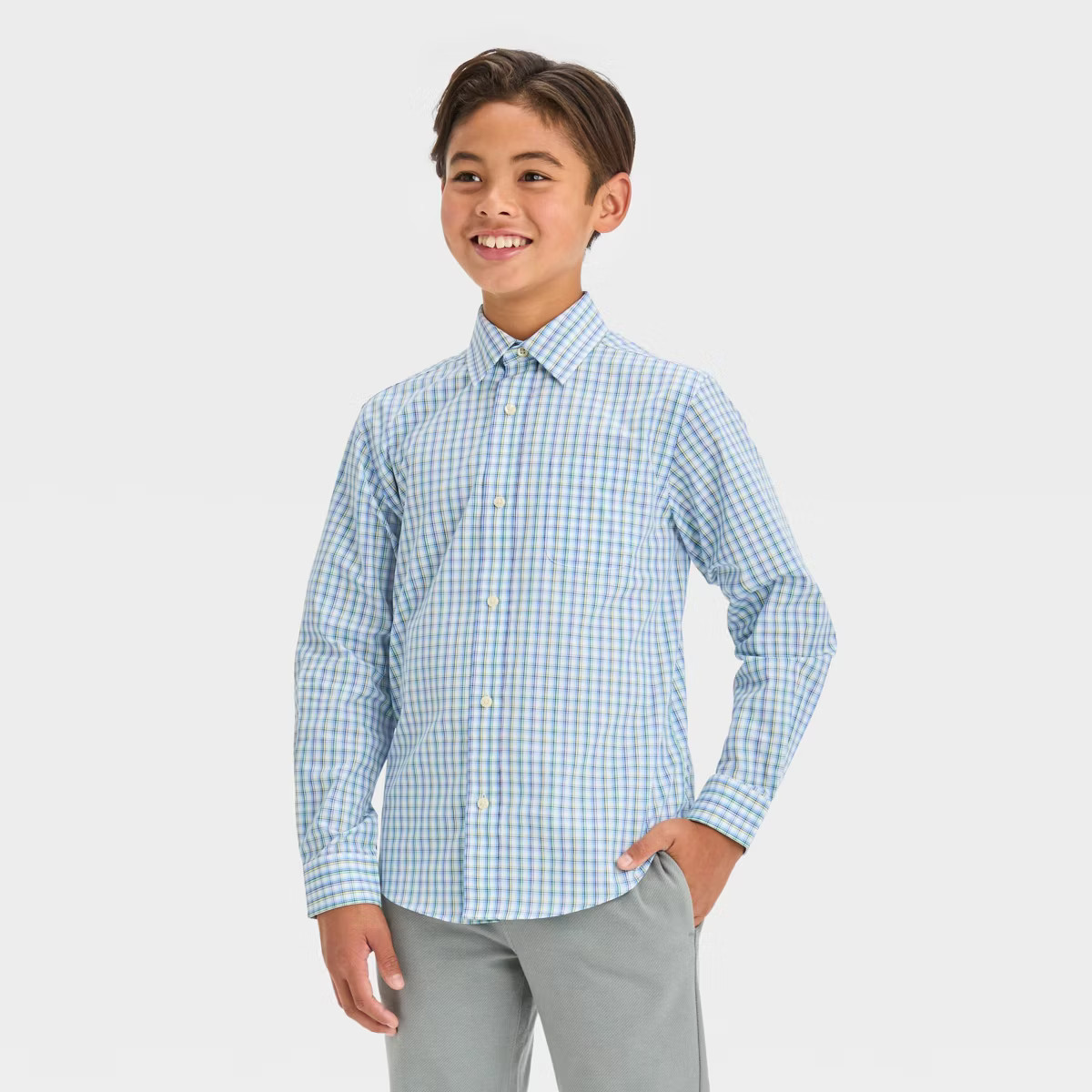 Boys' Long Sleeve Button-Down Shirt - Cat & Jack™ | Target