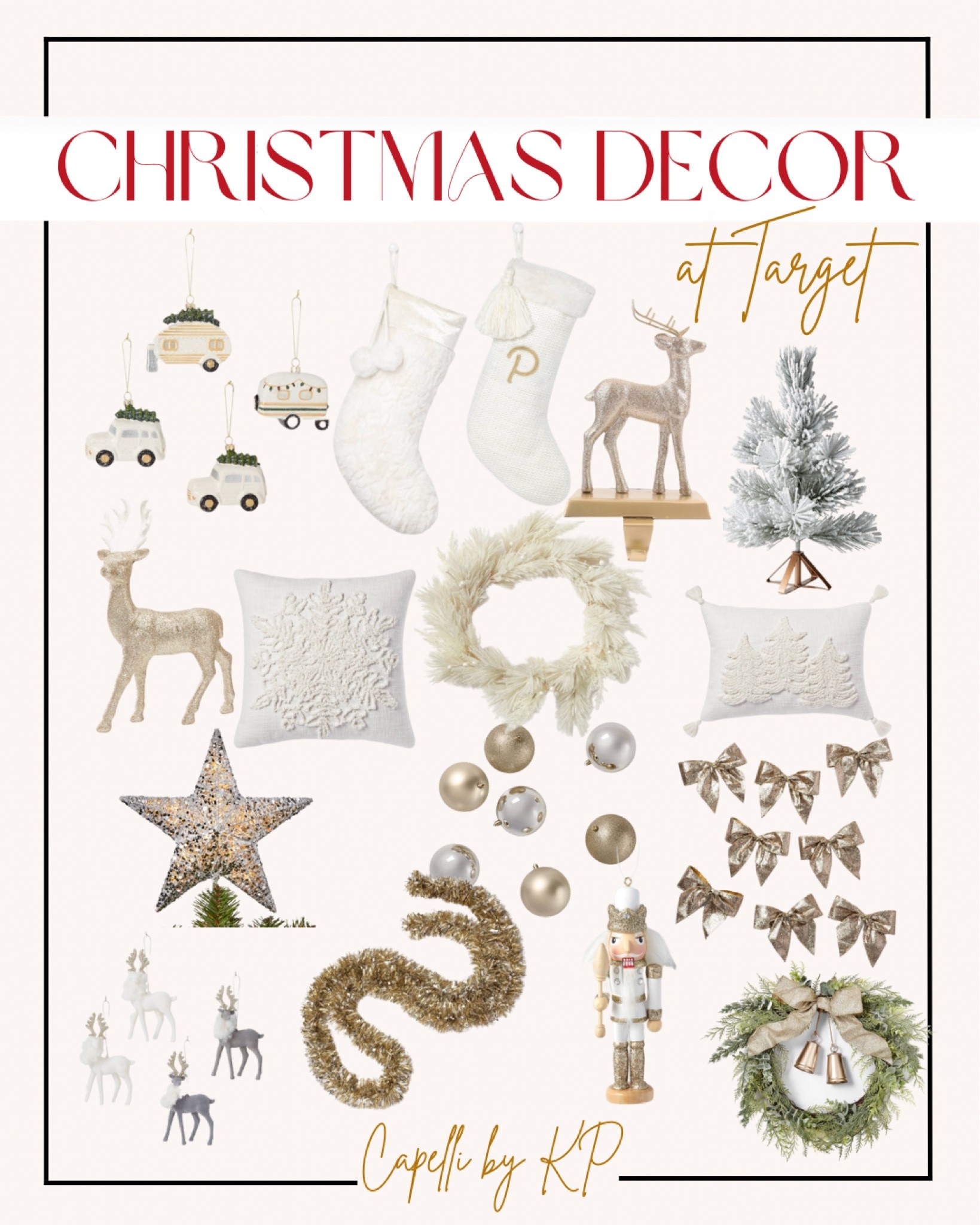 Christmas Decor at Target 
White Christmas

#LTKHoliday #LTKCyberweek #LTKSeasonal