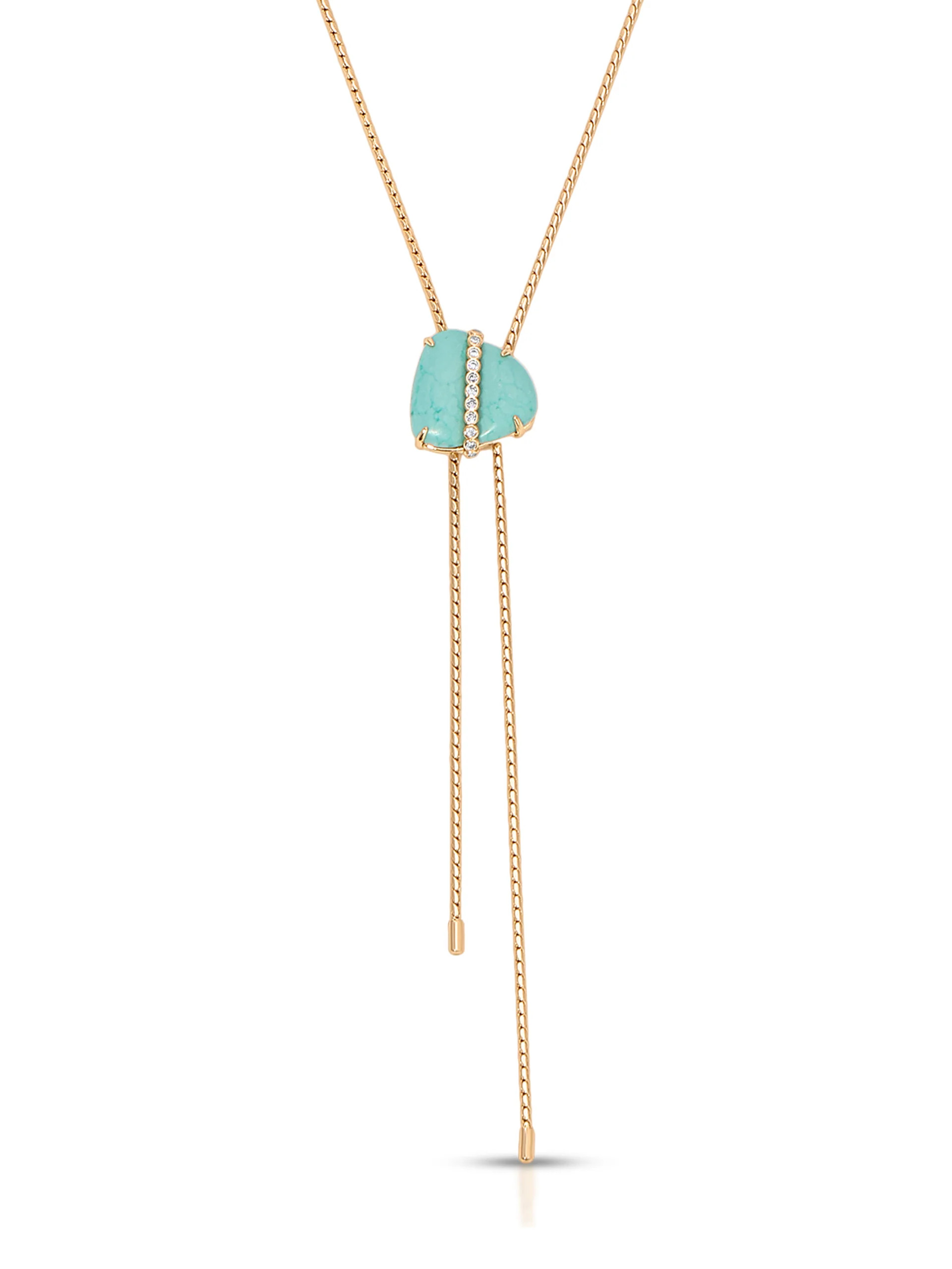 Turquoise Solstice Bolo Necklace | Ettika