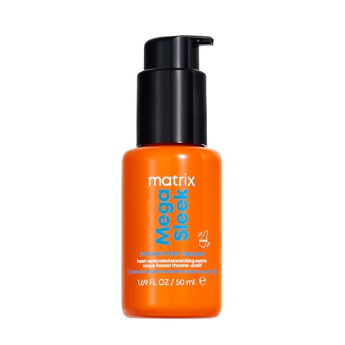 Matrix Mega Sleek 96H Anti-Frizz Topcoat Serum - Humidity Resistant Heat Protection, For Frizzy Hair & All Hair Types, Anti-Frizz Hair Care, Shine Serum | Amazon (US)