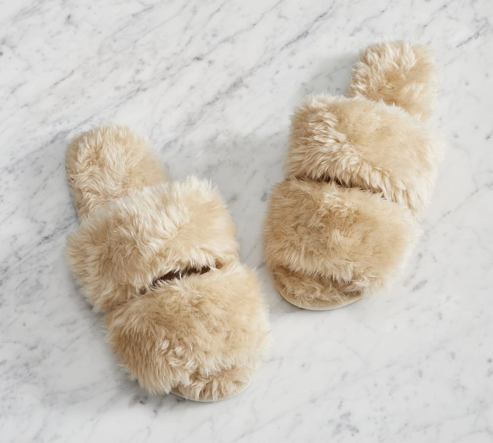 Faux Shearling Slippers | Pottery Barn (US)