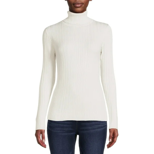 Time and Tru Women's Turtleneck Sweater - Walmart.com | Walmart (US)