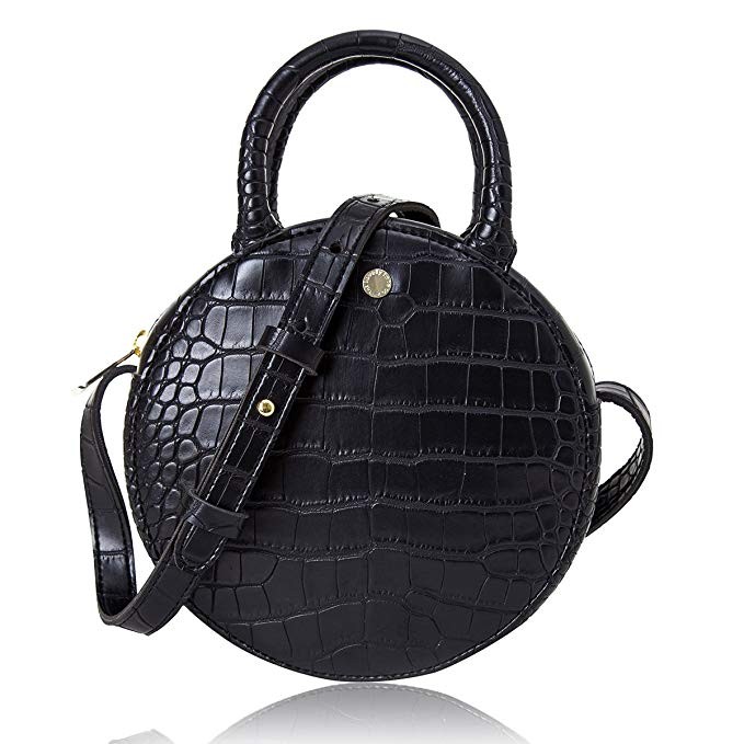 Canteen Purse Circle Crossbody Bag for Women Big Crocodile Round Handbag by The Lovely Tote Co. | Amazon (US)