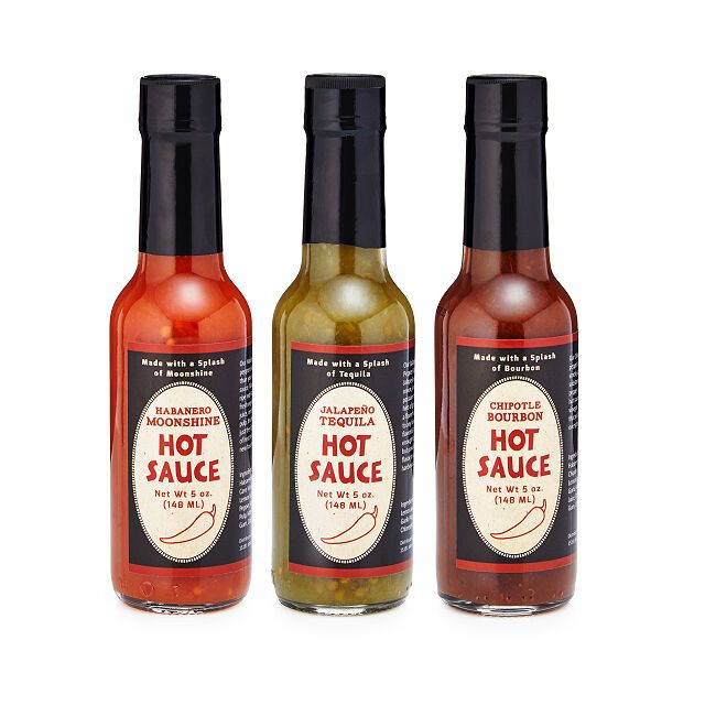 Booze-Infused Hot Sauce Trio | UncommonGoods